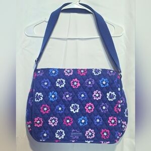 Vera Bradley Blue Floral Quilted Book Bag